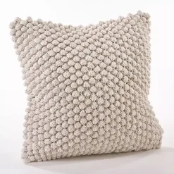 Outlet Vanilla Crochet Pom Pom Cotton Throw Pillow Pillows