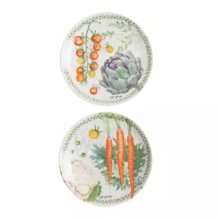 Kirklands Home Dinnerware|Vegetable Garden Salad Plates, Set of 4 Multi