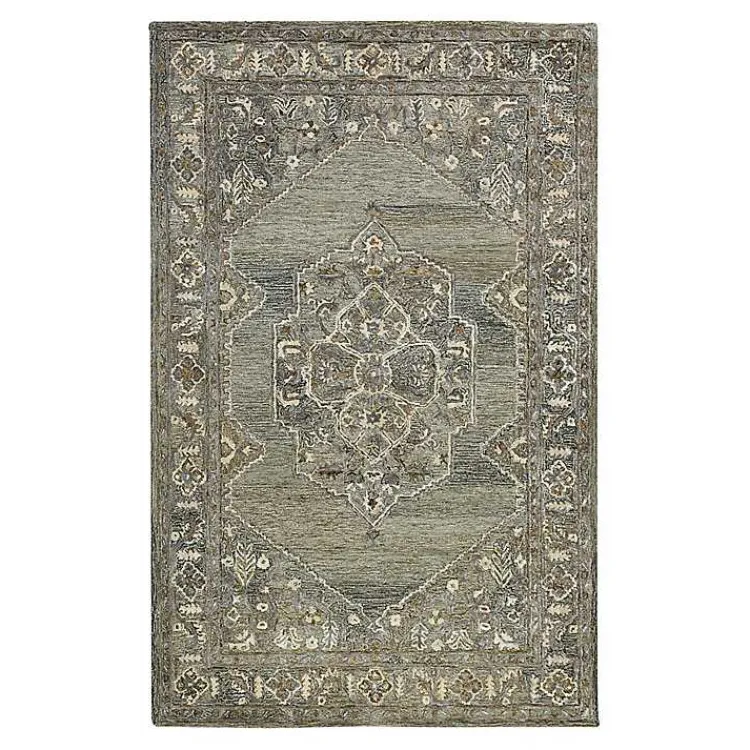 Kirklands Home Area Rugs|Vestige Camel Hand-Tufted Area Rug, 5x7 Gray