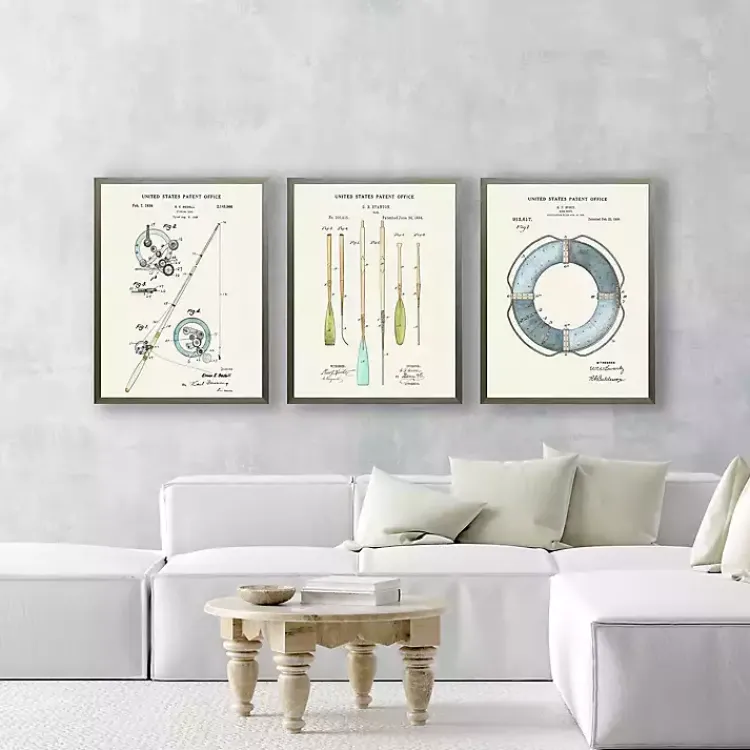 Kirklands Home Framed Art|Vintage Boat Oars Patent Framed Art Print