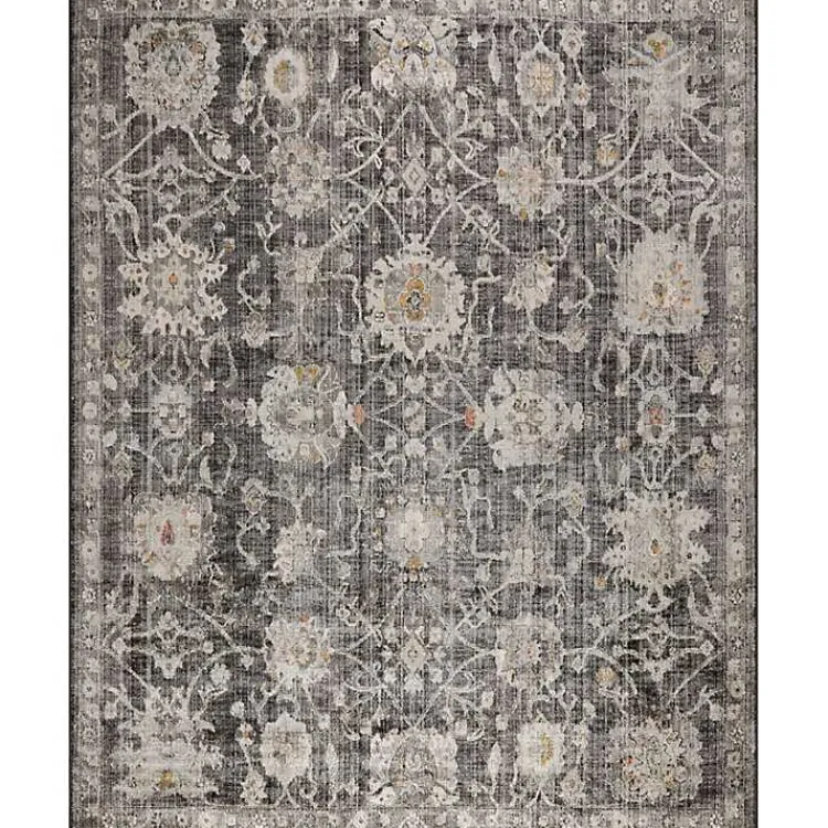 Kirklands Home Area Rugs|Vintage Charcoal Oushak Area Rug, 8x10 Gray