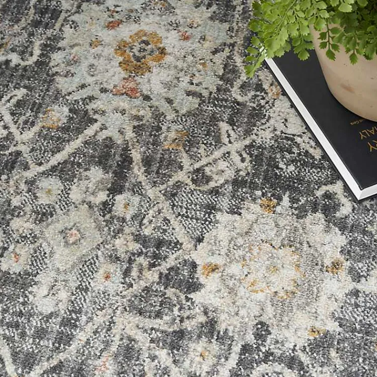 Kirklands Home Area Rugs|Vintage Charcoal Oushak Area Rug, 8x10 Gray
