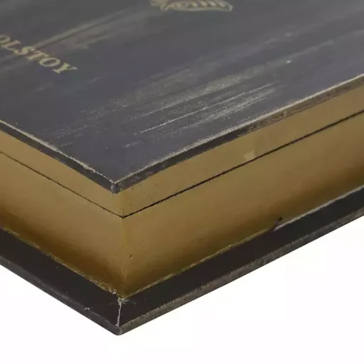Best Vintage Classics Faux Leather Book Boxes, Set of 3 Baskets & Boxes
