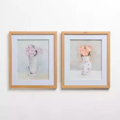 Kirklands Home Framed Art|Vintage Dainty Floral Framed Art Prints, Set of 2