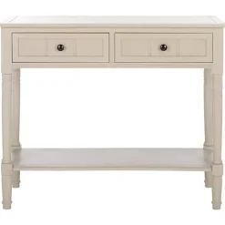 Kirklands Home Console Tables|Vintage 2-Drawer Samantha Console Table Gray