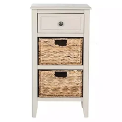 Kirklands Home Accent & End Tables|Vintage Wood Baskets Everly Accent Table Gray