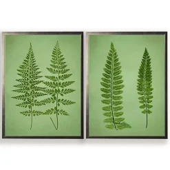 Kirklands Home Framed Art|Vintage Ferns I Framed Art Prints, Set of 2 Green
