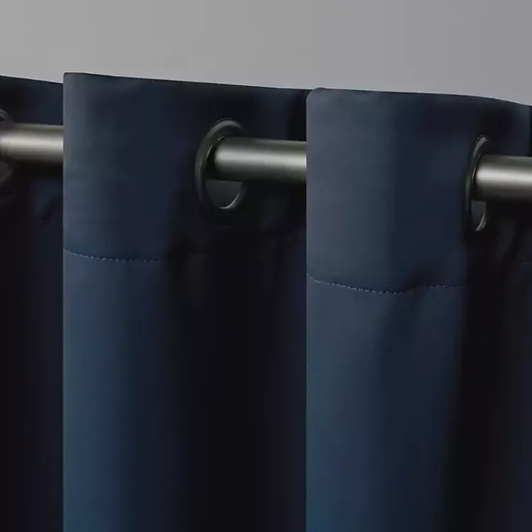 Kirklands Home Curtains & Drapes|Vintage Indigo Woven Curtain Panel Set, 84 in. Blue