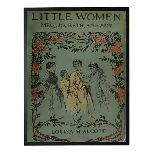 Kirklands Home Framed Art|Vintage Little Women Book Cover Framed Wall Art Green