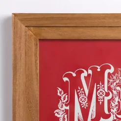 Hot Vintage Merry Christmas Framed Wall Plaque Christmas Art & Wall Decor