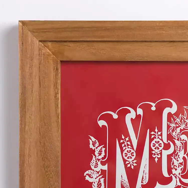 Hot Vintage Merry Christmas Framed Wall Plaque Christmas Art & Wall Decor