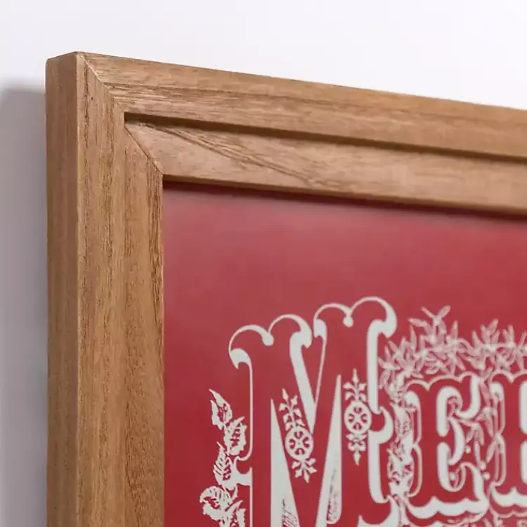 Hot Vintage Merry Christmas Framed Wall Plaque Christmas Art & Wall Decor