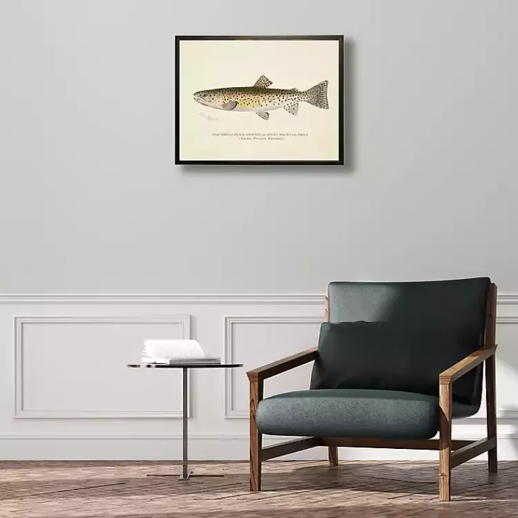 Kirklands Home Framed Art|Vintage Rocky Mountain Trout Framed Art Print