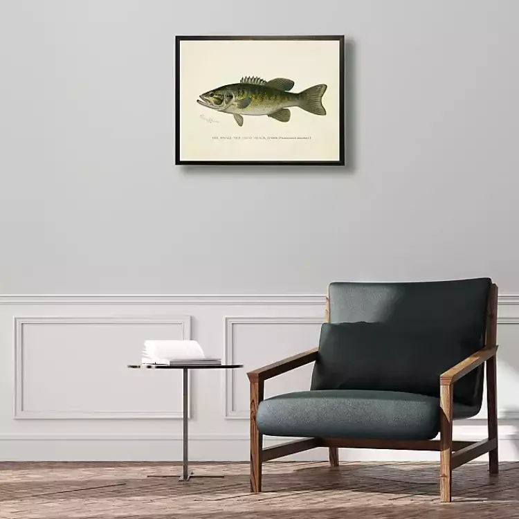 Kirklands Home Framed Art|Vintage Small Mouthed Bass Framed Art Print