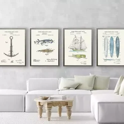 Kirklands Home Framed Art|Vintage Surfboards Patent Framed Art Print