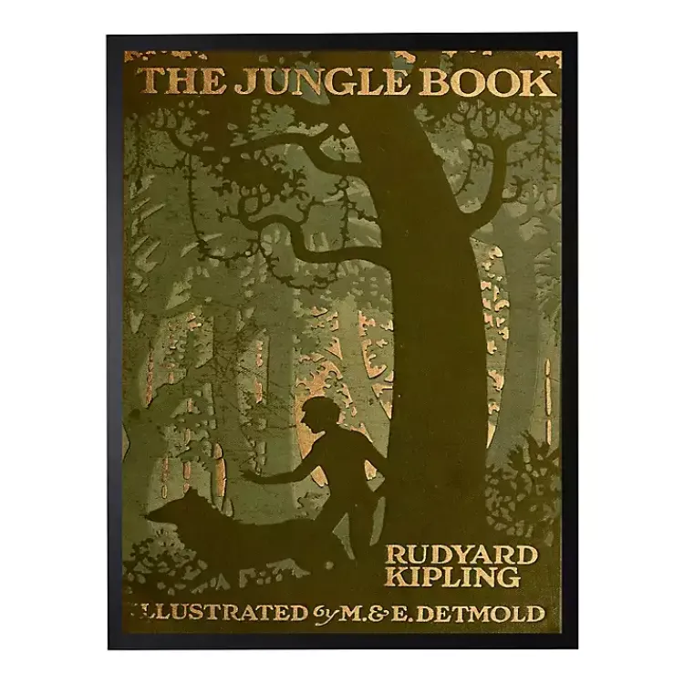 Kirklands Home Framed Art|Vintage The Jungle Book Cover Framed Wall Art Green