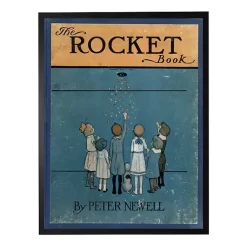 Kirklands Home Framed Art|Vintage The Rocket Book Cover Framed Wall Art Blue