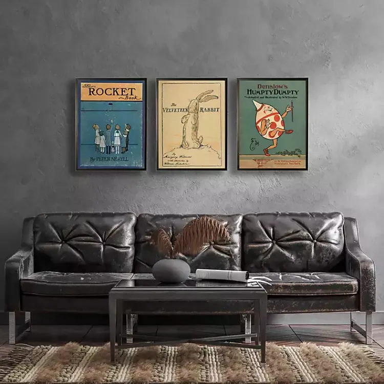 Kirklands Home Framed Art|Vintage The Rocket Book Cover Framed Wall Art Blue