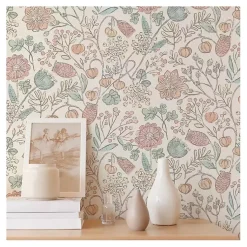 Kirklands Home Wall Murals & Wallpaper|Vintage Woodland Floral Peel & Stick Wallpaper