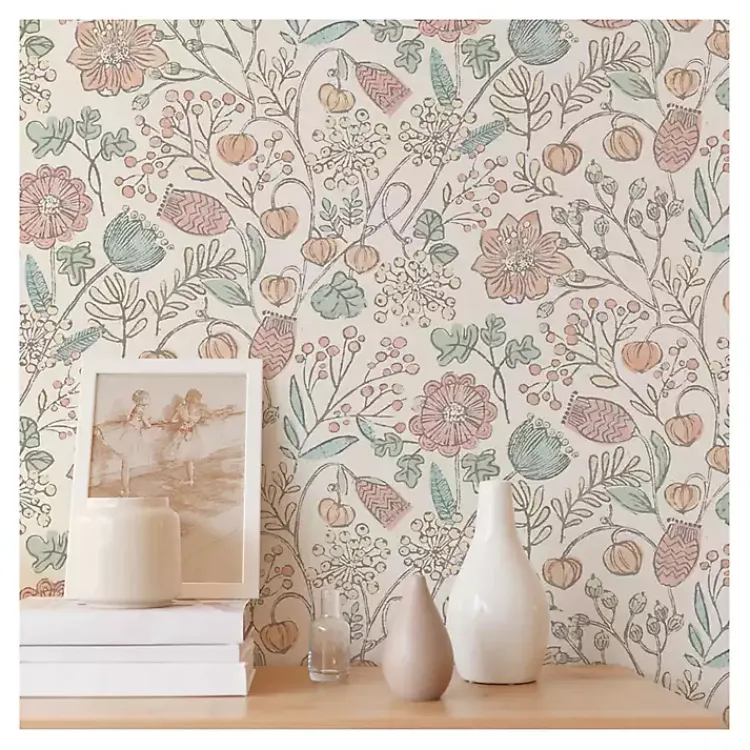 Kirklands Home Wall Murals & Wallpaper|Vintage Woodland Floral Peel & Stick Wallpaper