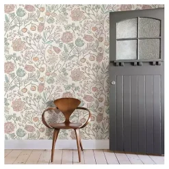 Kirklands Home Wall Murals & Wallpaper|Vintage Woodland Floral Peel & Stick Wallpaper
