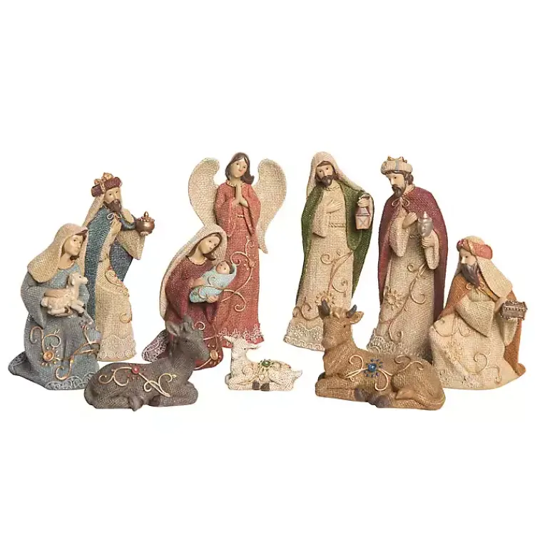 Hot Waffle Weave 10-pc. Nativity Set Christmas Decorations