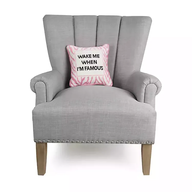 Outlet Wake Me When I'm Famous Needlepoint Throw Pillow Pillows