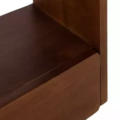 Kirklands Home Shelves|Walnut Kato Single Drawer Wall Shelf Brown