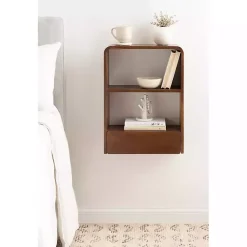 Kirklands Home Shelves|Walnut Kato Single Drawer Wall Shelf Brown