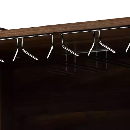 Kirklands Home Cabinets & Sideboards|Walnut Brown Open Shelf Wine Cabinet