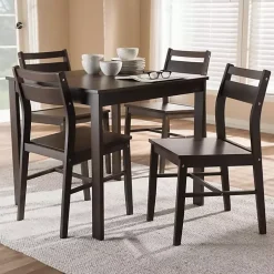 Kirklands Home Dining Sets|Walnut Contemporary Wood 5-pc. Dining Set