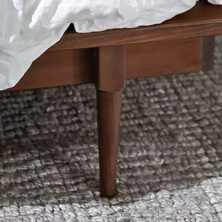 Kirklands Home Beds & Headboards|Walnut Mid-Century Modern Queen Bed Frame Brown