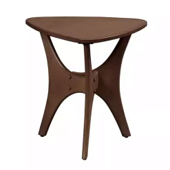 Kirklands Home Accent & End Tables|Walnut Triangle Modern Accent Table Brown