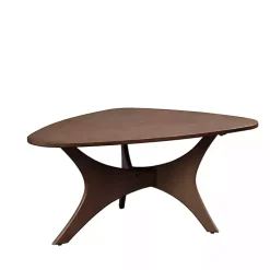 Kirklands Home Coffee Tables|Walnut Triangle Modern Coffee Table Brown