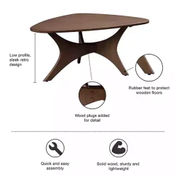 Kirklands Home Coffee Tables|Walnut Triangle Modern Coffee Table Brown