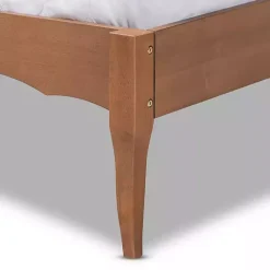 Kirklands Home Beds & Headboards|Walnut Wood and Rattan King Bed Frame Brown