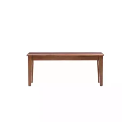 Kirklands Home Dining Chairs|Walnut Wooden Dining Bench Brown