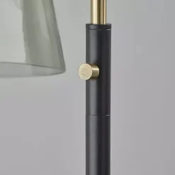 Kirklands Home Floor Lamps|Walter Smoked Glass Floor Lamp Gray