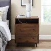 Kirklands Home Nightstands|Warm Brown Curved Top Nightstand Table