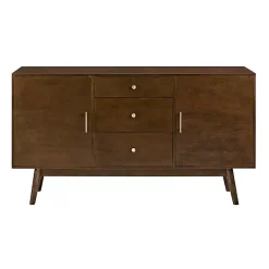 Kirklands Home Console Tables|Warm Brown Mid-Century Modern Storage Console