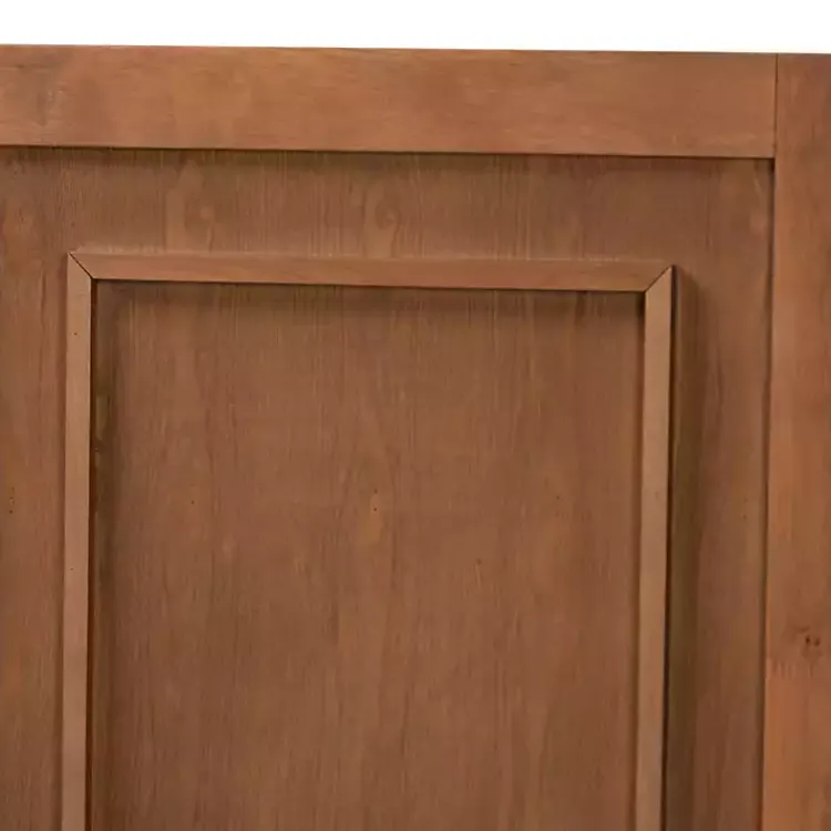 Kirklands Home Beds & Headboards|Warm 3-Panel Wood Full Headboard Brown