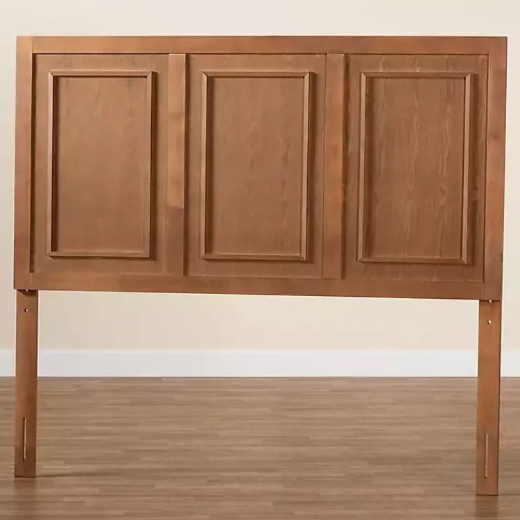 Kirklands Home Beds & Headboards|Warm 3-Panel Wood Full Headboard Brown