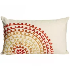 Kirklands Home Outdoor Cushions & Pillows|Warm Lamontage Swirl Outdoor Lumbar Pillow Ivory