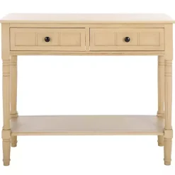 Kirklands Home Console Tables|Warm Natural 2- Drawer Samantha Console Table Tan