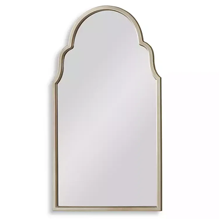 Kirklands Home Decorative Mirrors|Warm Silver Arched Wall Mirror
