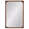 Kirklands Home Decorative Mirrors|Warm Walnut Rounded Rectangle Wall Mirror