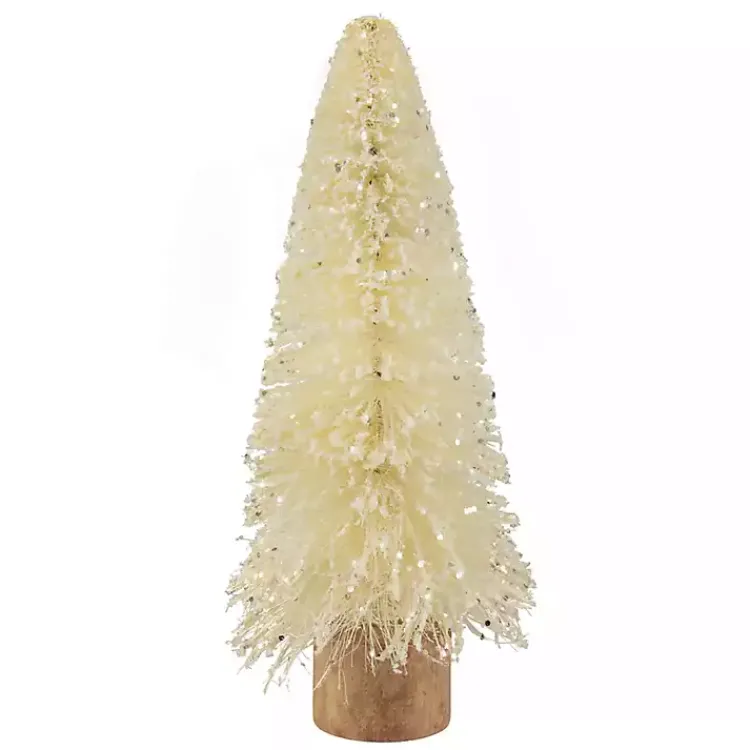 Outlet Warm White Glitter Bottle Tree Stump Base Christmas Decorations