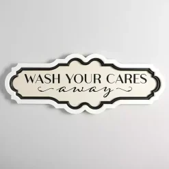 Kirklands Home Wall Quotes & Signs|Wash Your Cares Away Wall Plaque