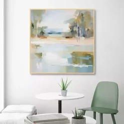 Kirklands Home Canvas Art|Water Whispers Framed Canvas Art Print Multi