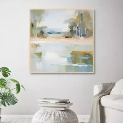 Kirklands Home Canvas Art|Water Whispers Framed Canvas Art Print Multi